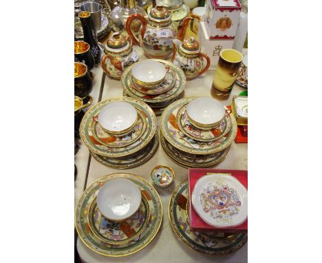 A Japanese Kutani eggshell tea service c.1900;  Hans Andersen's Fairy Tales; Wolf's Wild Animals, etc