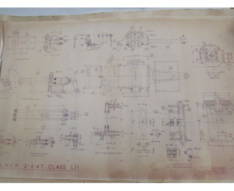 A set of Clarkeson working drawings for 5" gauge LNER 2-6-4 L1 tank engine