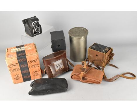 A Collection of Various Vintage Cameras, Accessories, Ensign, Kodak etc