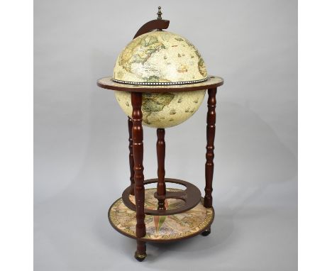 A Modern Novelty Cocktail Cabinet in the Form of a 17th Century Globe