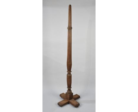 An Edwardian Oak Standard Lamp of Turned Form, Requires Light Fitting Etc