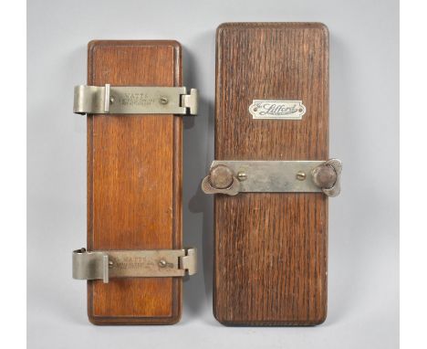 Two Vintage Oak Tie Presses