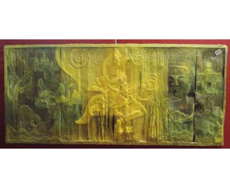 NOPPART SHUWAREE-GOLDEN FORREST 1975 WOODEN ART PANEL AND SAKDA LUPKOSA- ARMY CHIEF 1972 WOODEN ART PANEL WITH EXHIBITION CAT