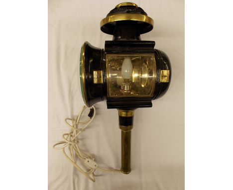 FORDER & RAMPTON WOLVERHAMPTON ELECTRIFIED CARRIAGE LANTERN 