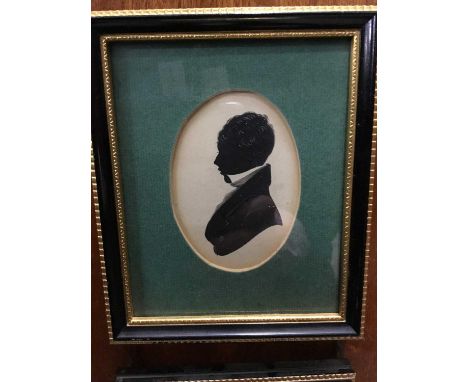 Group of Victorian and later portrait silhouettes, in glazed frames