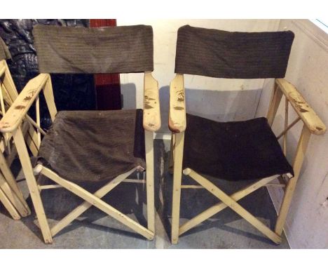 1930s set four chinoiserie fold up chairs and matching folding card table