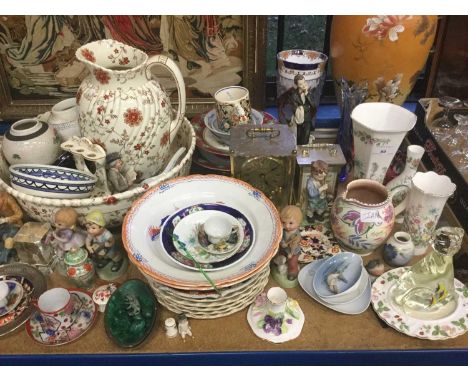 Group of assorted ceramics and glassware to include Poole Pottery, Royal Copenhagen and overlaid glass vase