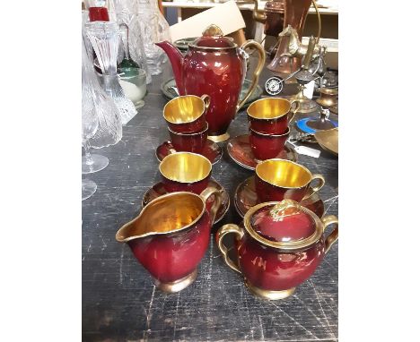 Carlton ware Rouge Royale coffee setCondition report: One cup is damaged. Otherwise good condition with some minor gilt wear 