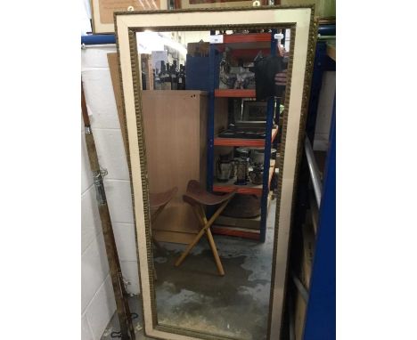 Gilt and cream painted wall mirror and three others