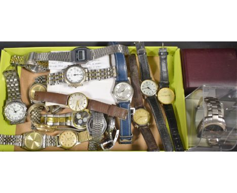 Watches - a retro 1980's Timex quartz wristwatch, boxed; others; 1950's Services Repton, Smiths Empire, Limit Incabloc, Rotar