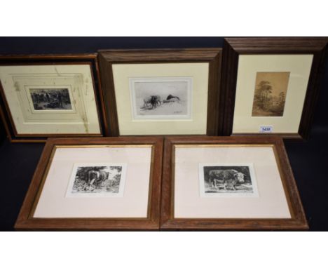 Simon Bills, by and after, a pair, Trojan and Nero, bulls, etchings, limited editions, 230/250 and 227/250, signed and titled
