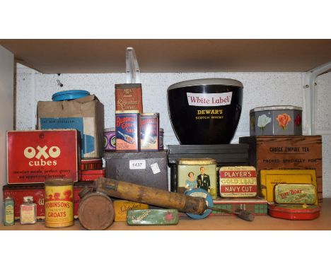 Advertising Tins and Boxes - Salmon and Glucksteins Life Boat Navy Cut; others, Players Gold Leaf, G &amp; S Jarrett and Sons