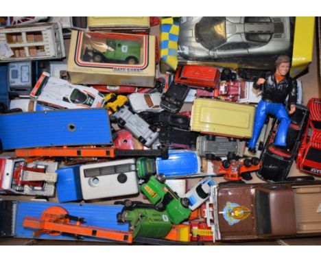 Diecast Vehicles - including Lonestar 20 ton crane; Corgi Toys Ford Transit 24 hour service breakdown truck, etc; others, Bur