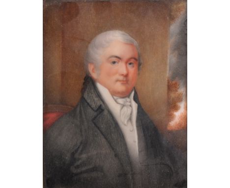 19th Century English School. Portrait of a Man, Mixed Media, 4.5" x 3.5", and seven other portraits by various hands, eight (