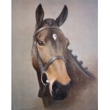 Des Snee (20th Century) Irish. "Dawn Run", Head of a Horse, Lithograph, Signed and numbered 405/