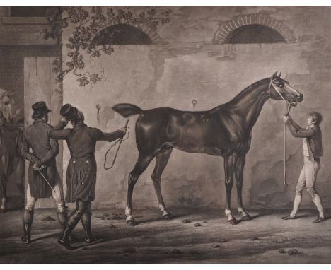 Pierre-Charles Coqueret (1761-1832) French. 'Intrieur d'Ecurie', after Carle Vernet, Mezzotint with Engraving, published by R