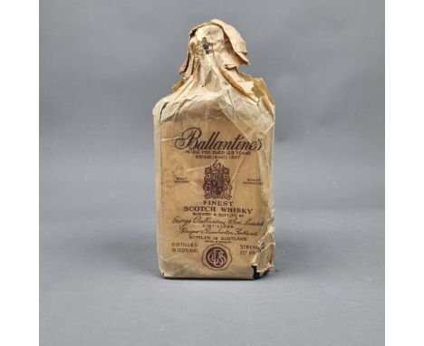 Ballantine's Finest Scotch Whisky 1960's - 70 Proof - Still in original paper wrapping   (Please note fill level appears to b