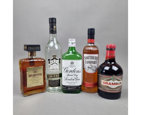 Various Spirits to include: Drambuie, Gordons Gin, Smirnoff Vodka, Southern Comfort (5 Bottles Total)  