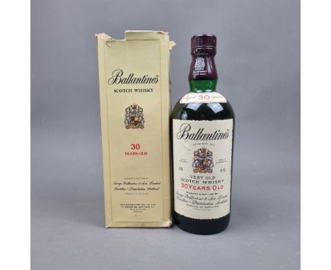 Ballantine's 30 Year Old Scotch Whisky 1980's - "21 Brands Inc New York" US Import - 75cl   (Please note box lid damaged/miss