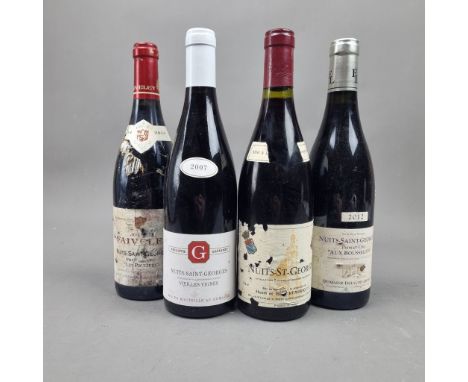 4 Bottles Nuits-St.-Georges to include:   Joseph Faiveley Pruliers 2014 Nuits-St-Georges,  Henri et Gilles Remoriquet Nuits-S