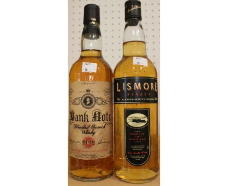 Bank Note - bottle of blended Scotch whisky with a bottle of Lismore blended (2)