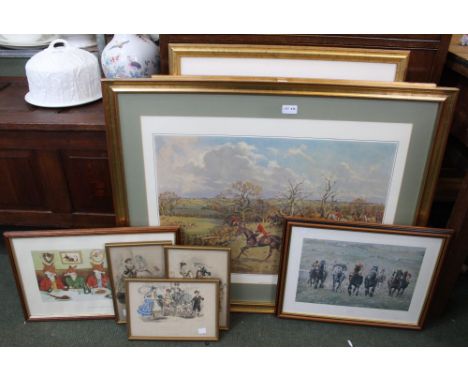 A selection of hunting related prints, various