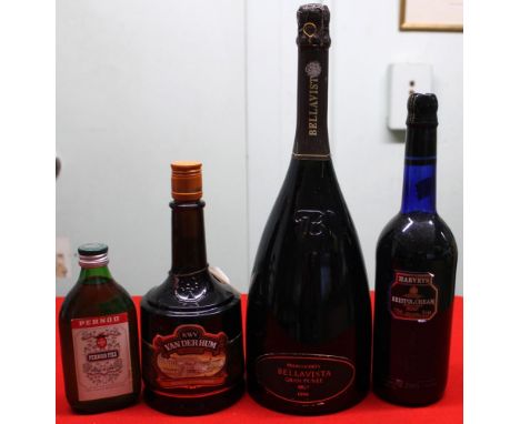 Franciacorta Prosecco, 1 Magnum Bristol Cream, 1 x 75cl bottle KWV Vanderhum Tangerine liqueur, 1 x 750ml bottle Pernod, 1 x 
