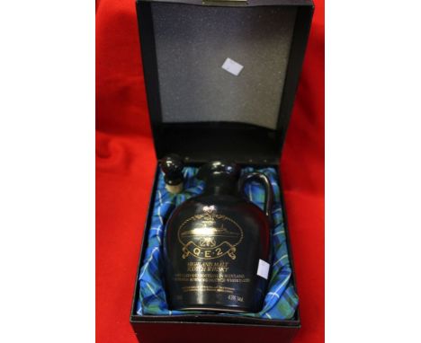A flagon of Highland Malt Scotch Whisky, purchased on the QE2, distilled and bottled by Morrison Bowmore, 75cl, in original b