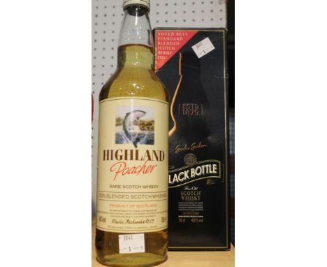 A bottle of Highland Poacher blended Scotch whisky