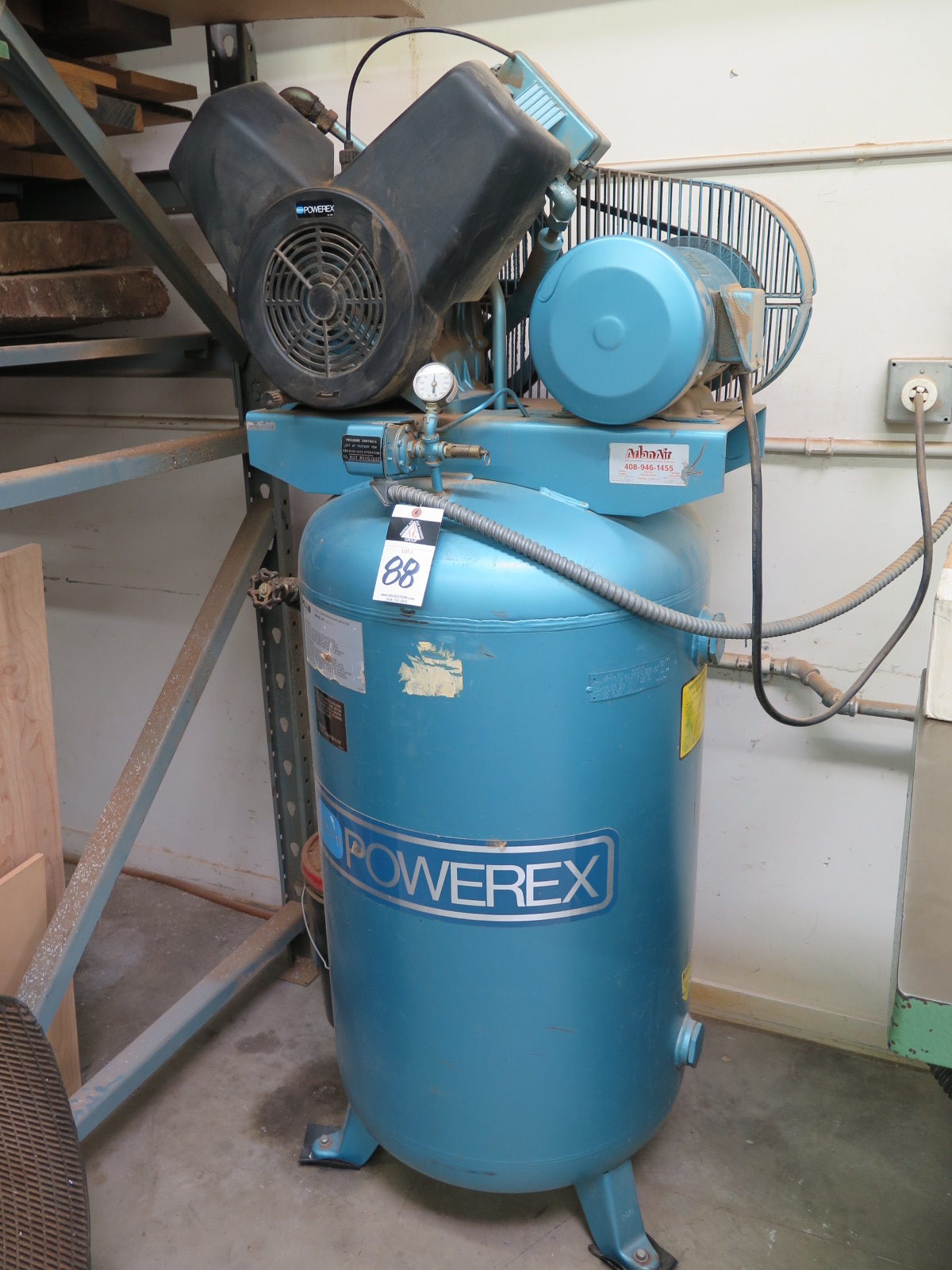 Powerex mdl. CT5308V1 5 Hp Vertical Air Compressor s/n 050990L987777