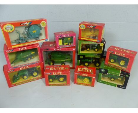 Britains Toys (Collector) - 40423 John Deere 2266 combine, 15776 John Deere Log Skidder, 00175 John Deere 6410 Tractor, 40523