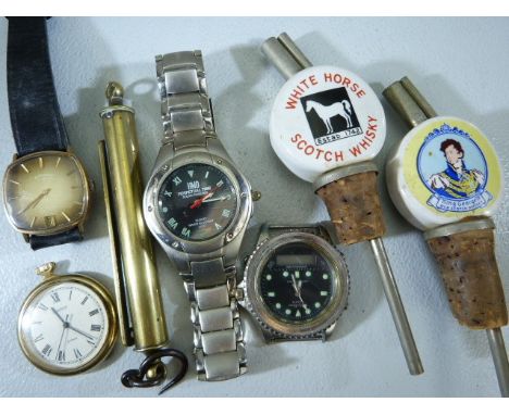 Selection of vintage watches and bottle pourers