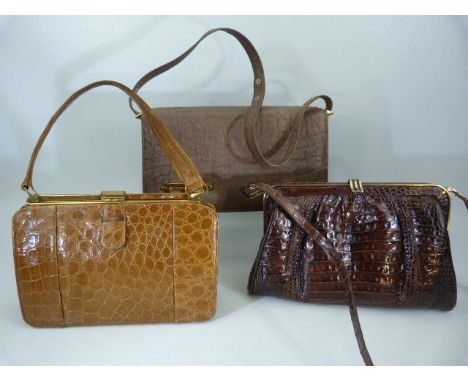 Three vintage handbags to include a Riviera Bag (made in England), a Corbeau handbag that converts to a clutch bag and a snak