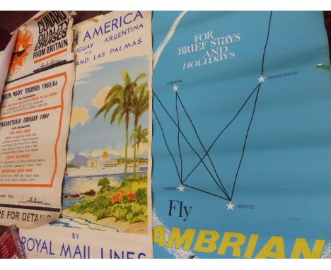 Selection of Vintage Cruise Posters from various ships