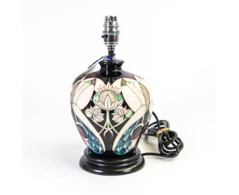 Moorcroft Talwin lamp base. Designed by Nicola Slaney, shape L8/6 