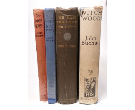 Four books by John Buchan 2 signed by author) - The Power house 1916 first edition, Thirty Nine Steps 1915 first edition, The