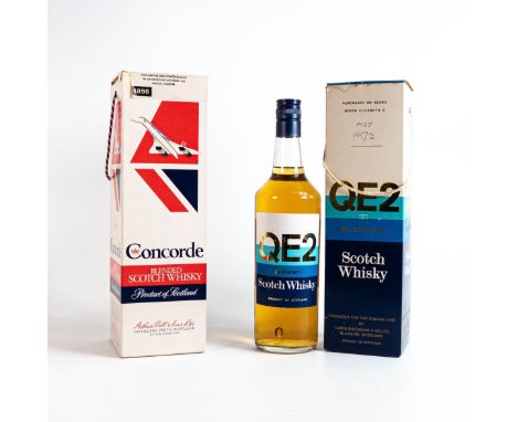 Concorde blended Scotch Whisky produced by Arthur Bell &amp; Sons Ltd. Customs Stock No.10. 13 1/3 Fl.ozs, One U.S. Quart, 75