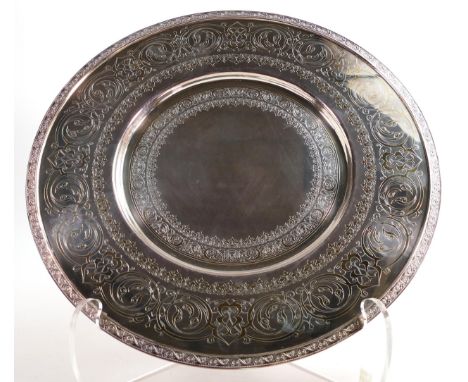 De Lamerie Fine silver plate and part gilt lay plate / tray, specially made high end quality item, new and made in England, d