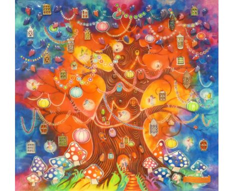 KERRY DARLINGTON (WELSH b. 1964), 193/250 titled A Tree of Light, unique edition, image size 59cm x 59cm 