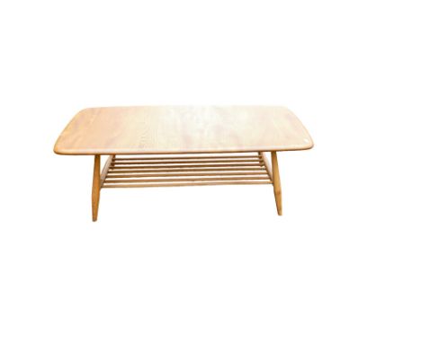 Late 20th century Light coloured Ercol coffee table (unmarked), length 105cm, depth 46cm &amp; height 36cm 