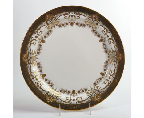 De Lamerie Fine Bone China Chatsworth Garland pattern large circular serving dish, specially made high end quality item, diam