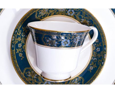 A collection of Royal Doulton Carlisle pattern tea &amp; dinnerware to include - coffee cans &amp; saucers, tea cups &amp; sa