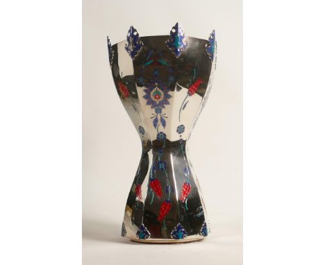 De Lamerie Fine large silverware plated large incense burner goblet with floral decoration in presentation bag, specially mad