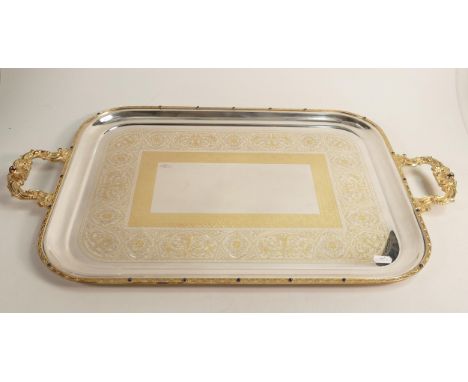 De Lamerie Fine large silverware plated serving tray in presentation bag, specially made high end quality item, new, length w