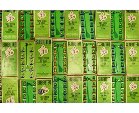 A large collection of vintage boxed Subbuteo teams, accessories &amp; trophies, 34 boxed teams 