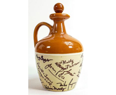 Wade Stoneware flagon signed, height 20cm. These items were removed from the archives of the Wade factory and are possible pr