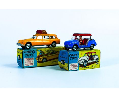 Boxed Corgi 240 Ghia Fiat 600 Jolly &amp; Citroen Safari 436(2) 