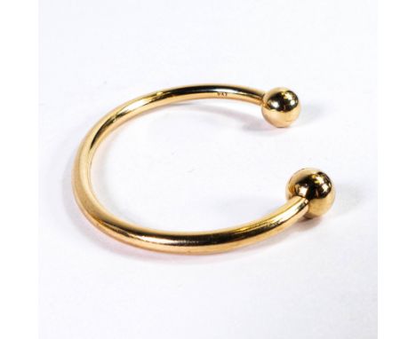 9ct gold slave bangle, w.6.5cm, 20.8g. 