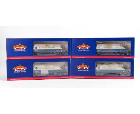 Model trains - Four Bachmann 37-327D JGA Bogie hopper wagon Buxton lime industries . Boxed (4) 