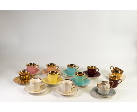 A collection of Wade to include - coffee cups &amp; saucers in various colours, cream jug, sugar bowl etc. (25) 